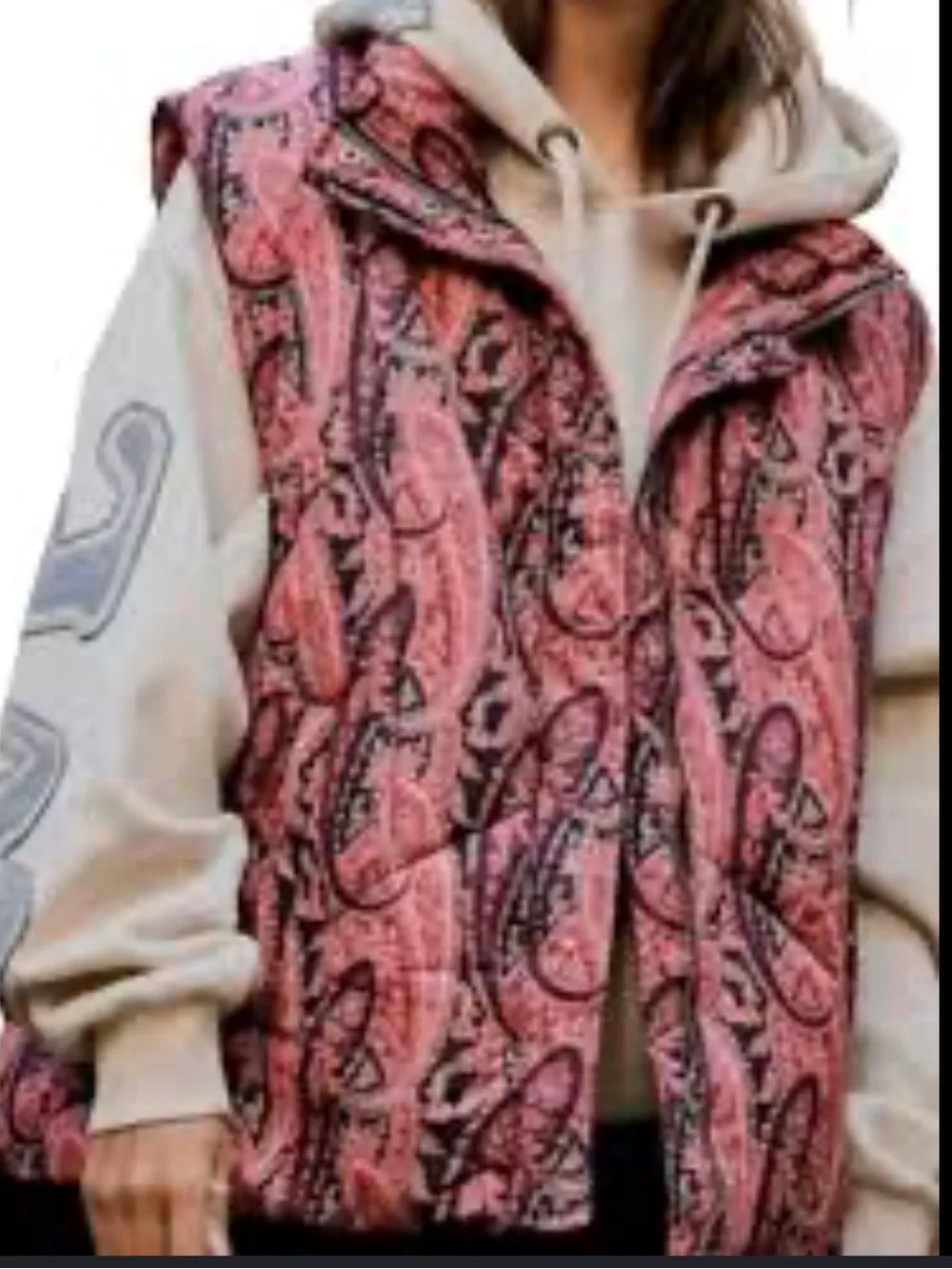 NWOT Oversized Free People Flora Paisley Puffer Vest Small